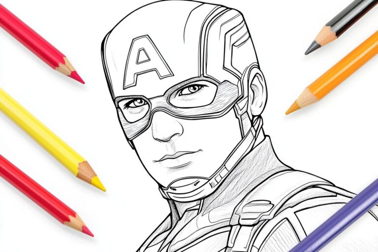 Captain America Ausmalbilder : Captain America zum Leben erwecken