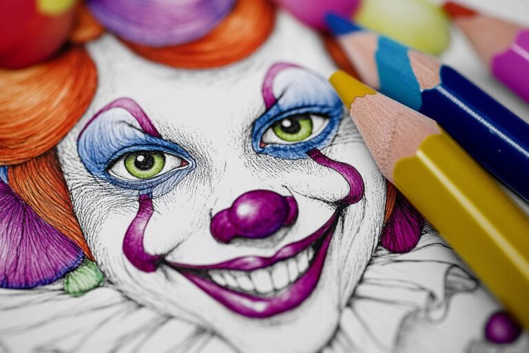 Clown Ausmalbilder : Lustige Motive für kreative Kinder