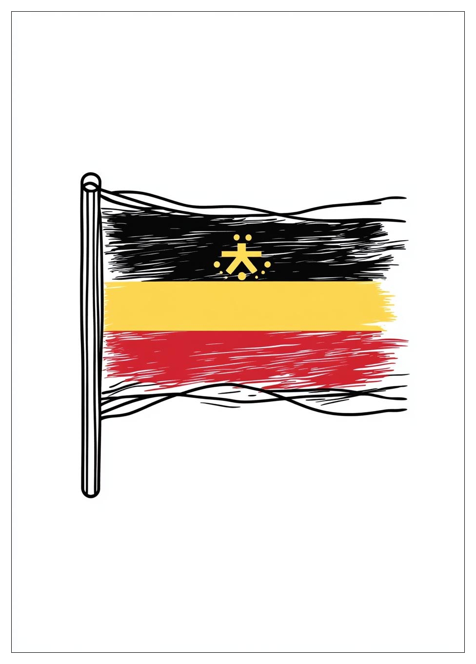 Deutschland Flagge Ausmalbilder 13