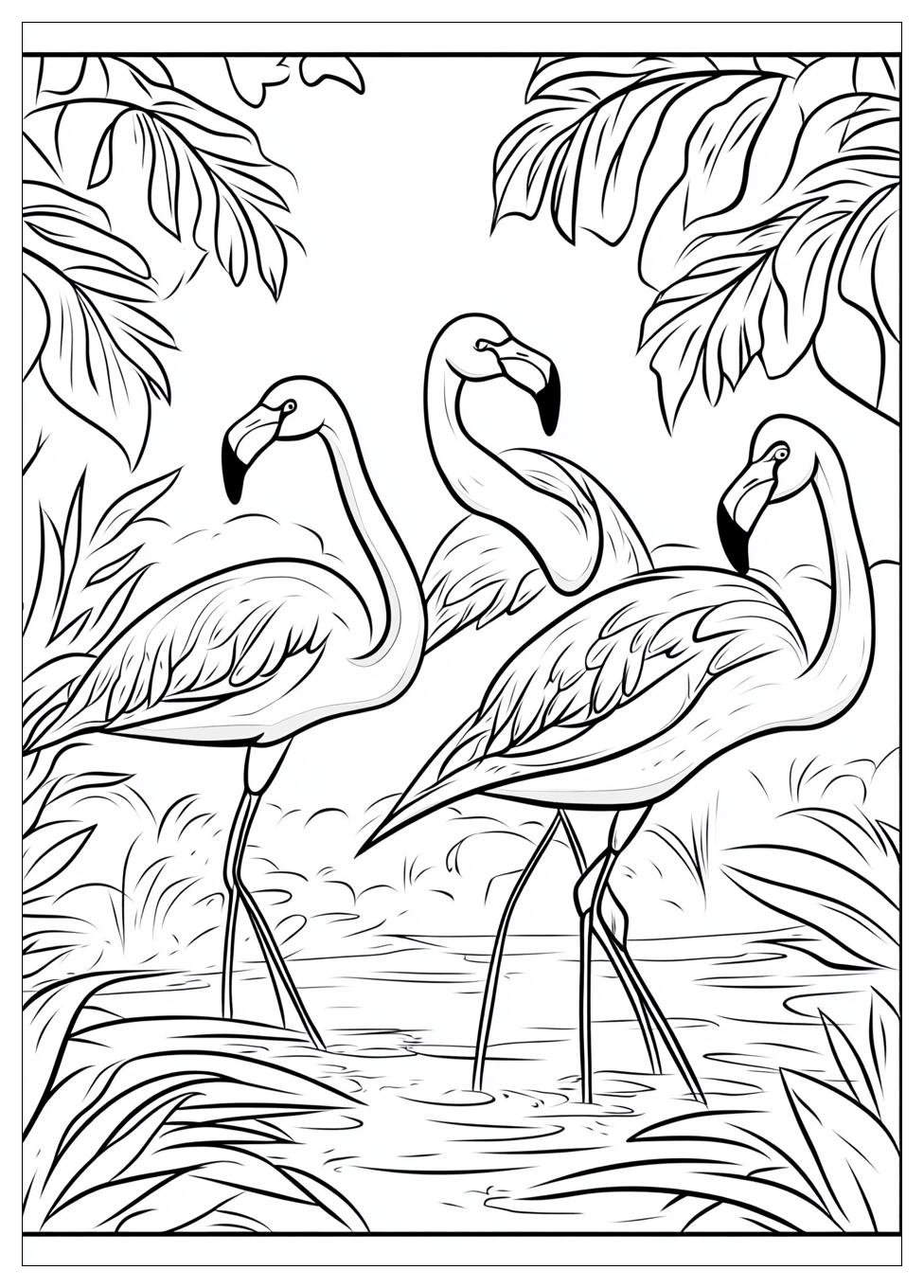 Flamingos Ausmalbilder 4