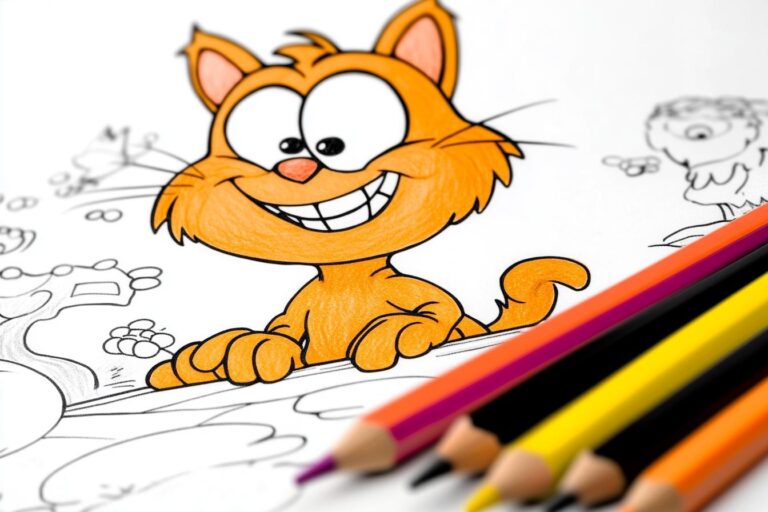 Garfield Ausmalbilder : Garfield zum Ausmalen – Spaß und Kreativität für Groß und Klein