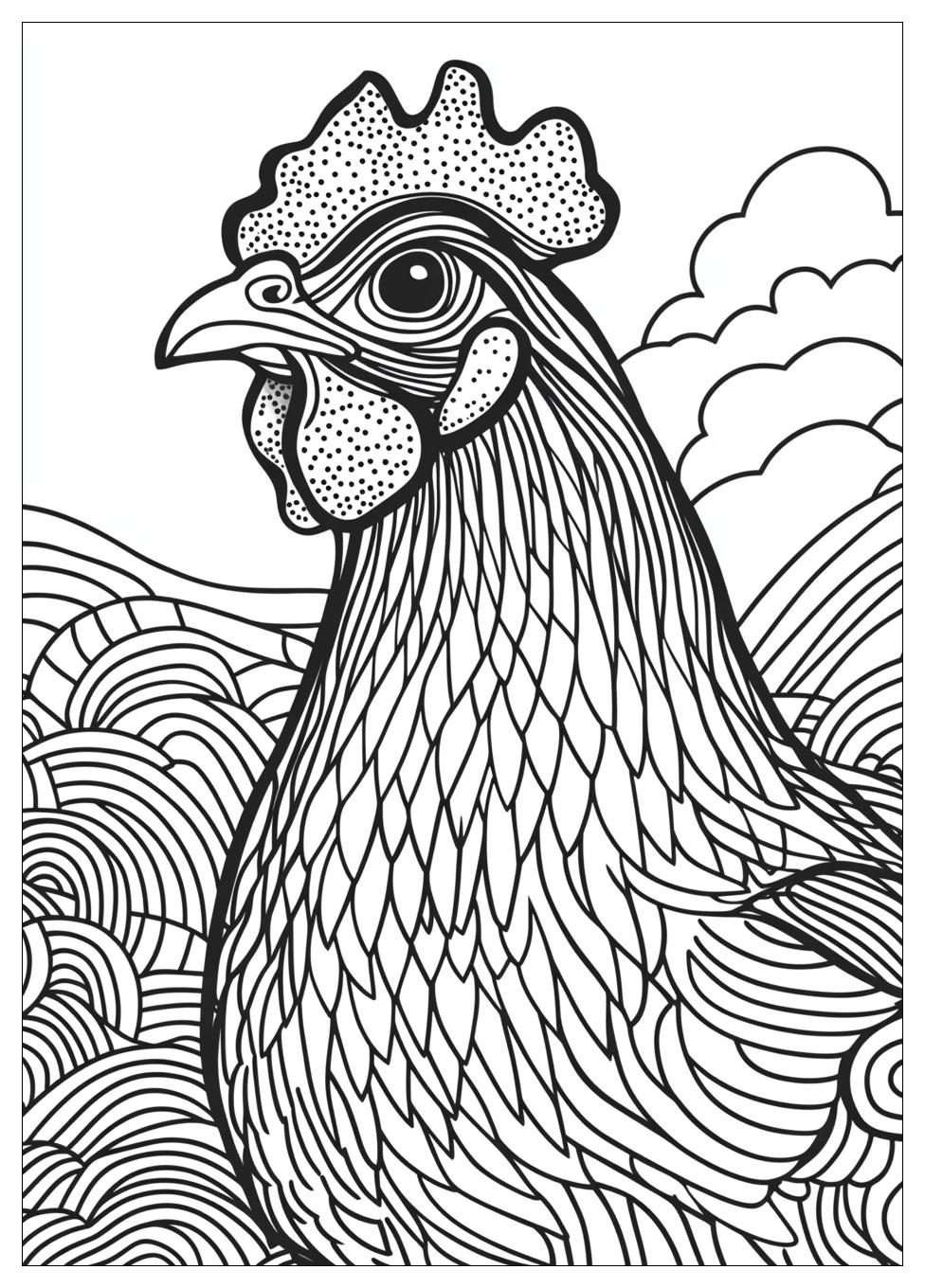 Huhn Ausmalbilder 1