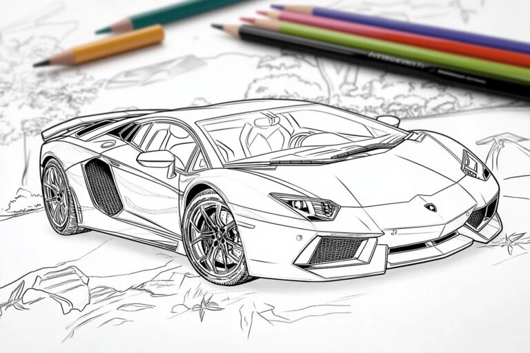 Lamborghini Ausmalbilder : Kreative Kunstwerke für Jung und Alt