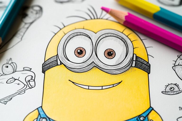 Minion Ausmalbilder : Lustige Minions zum Ausmalen und Kreativität fördern