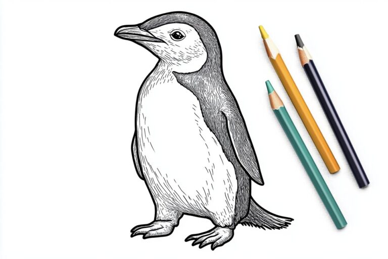 Pinguin Ausmalbilder : Pinguine zum Leben erwecken