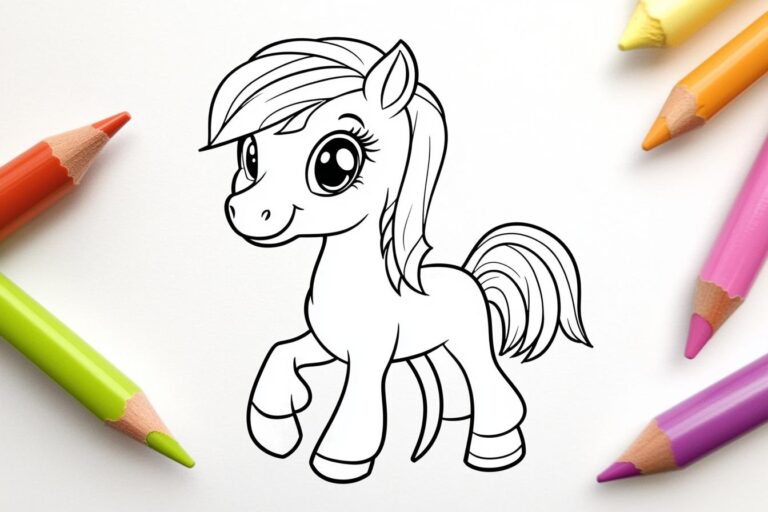 Pony Ausmalbilder : Kreative Pony-Designs zum Ausmalen für Kinder und Erwachsene