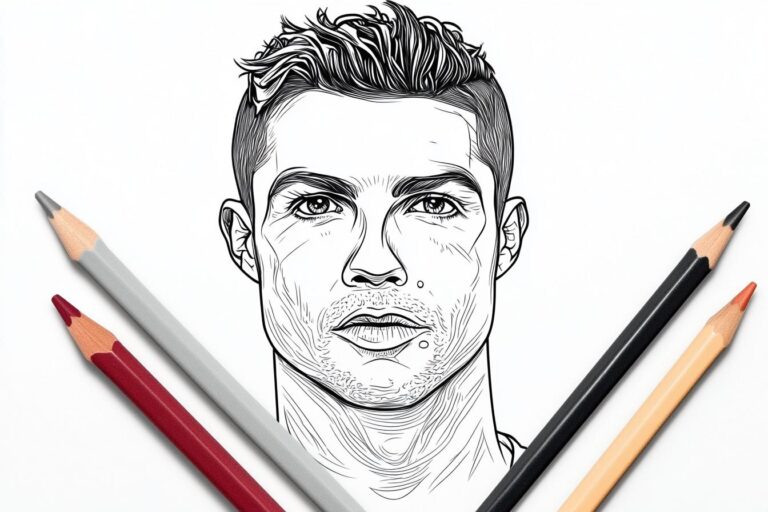 Ronaldo Ausmalbilder : Cristiano Ronaldo – Kreativ Ausmalen