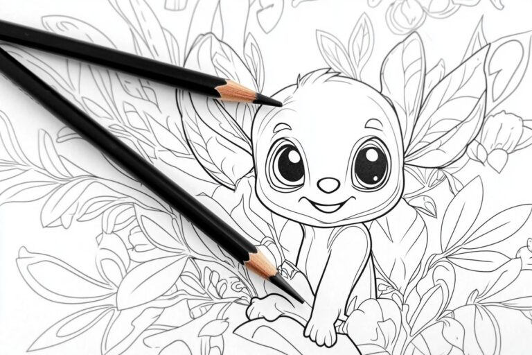 Stitch Ausmalbilder : Malen mit Stitch – Kreativität und Spaß für Kinder