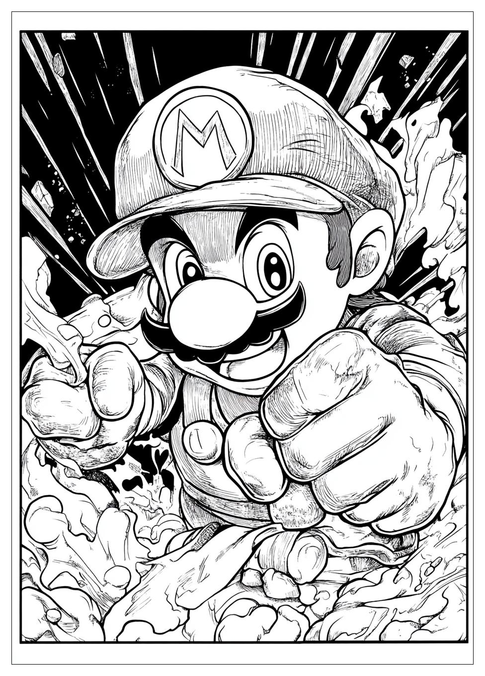 Super Mario Ausmalbilder 1