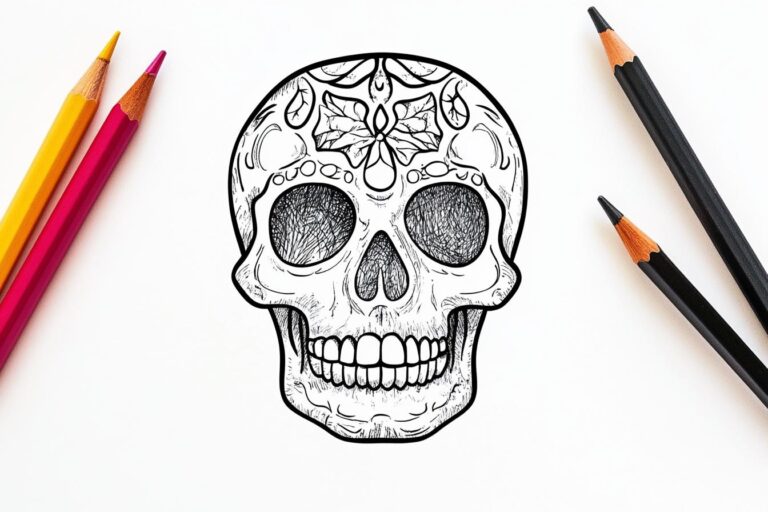Totenkopf Ausmalbilder : Kreative Gestaltung mit Symbolkraft