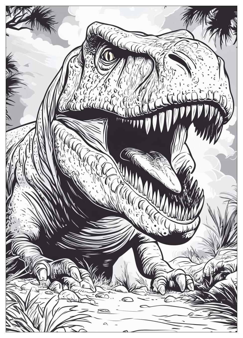 Tyrannosaurus Rex Ausmalbilder 12