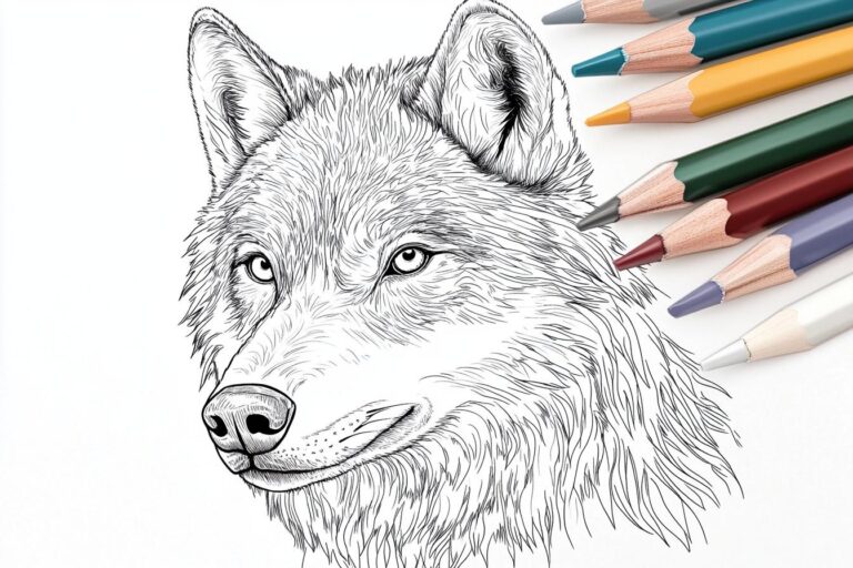 Wolf Ausmalbilder : Kreative Entfaltung mit Wolfmotiven